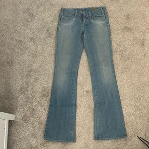 Light blue citizen of humanity, low rise, boot cut jeans